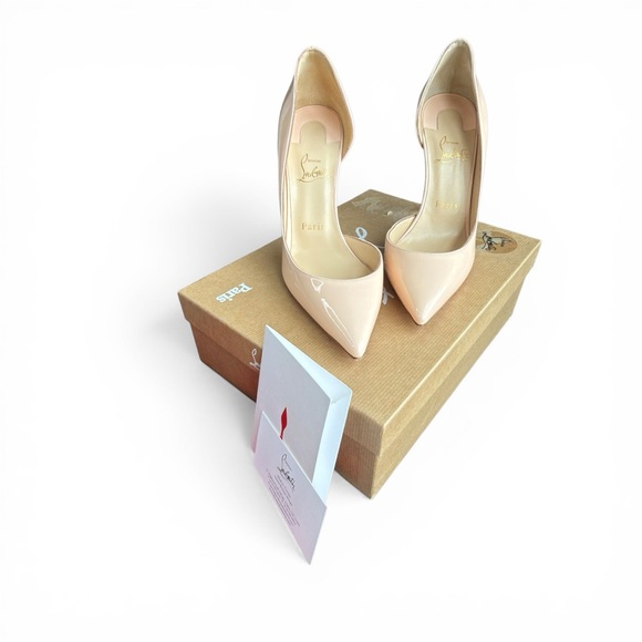Christian Louboutin So Kate 120 Sz 38 5 - Nude Pointed Toe Red Heel - Box & Bag - Picture 12 of 16